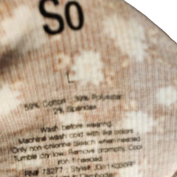 SO Shirt Tank Top Halter Brown Floral Size Juniors Large - Picture 10 of 12